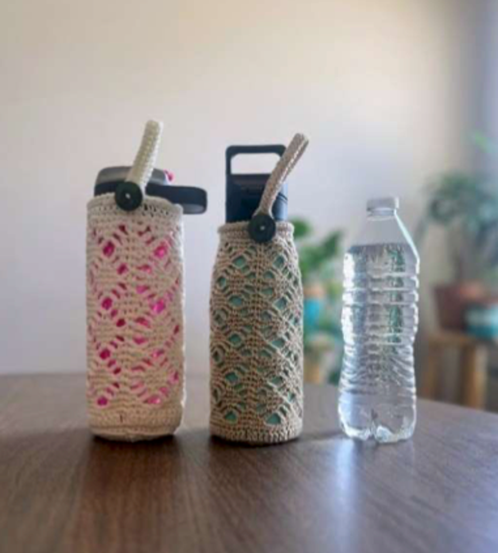 Crocheted Water Bottle Holder with Amy