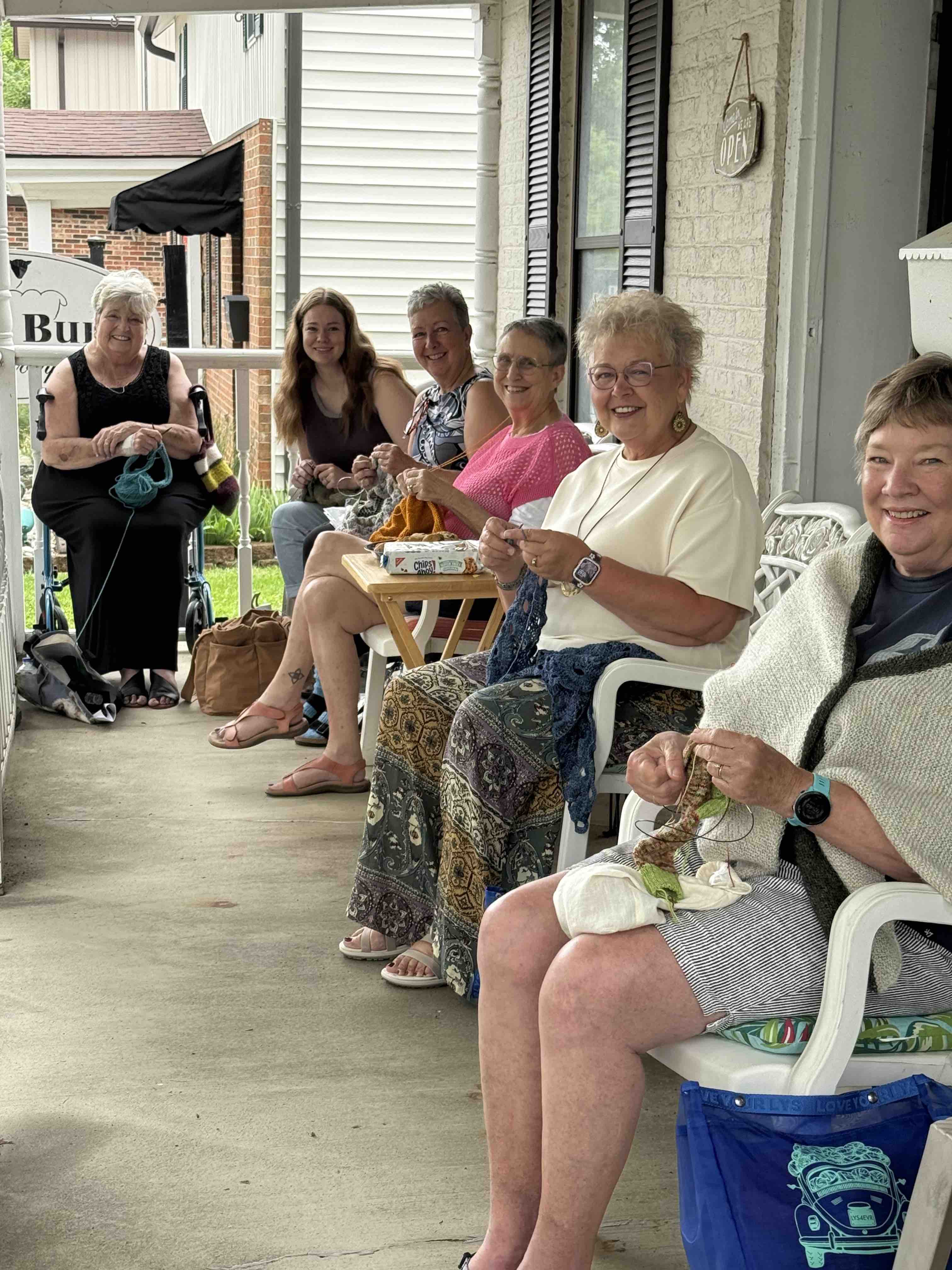 July storefront knitting